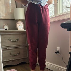 White Fox Boutique Burgundy Joggers